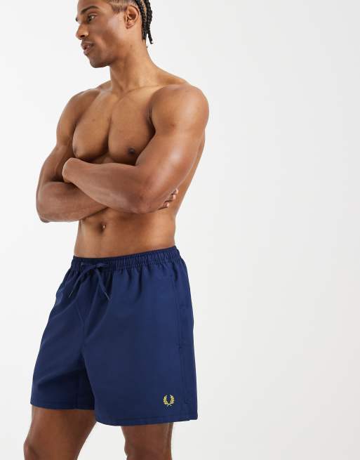 Fred Perry - Pantaloncini da bagno blu navy, 4 di 5