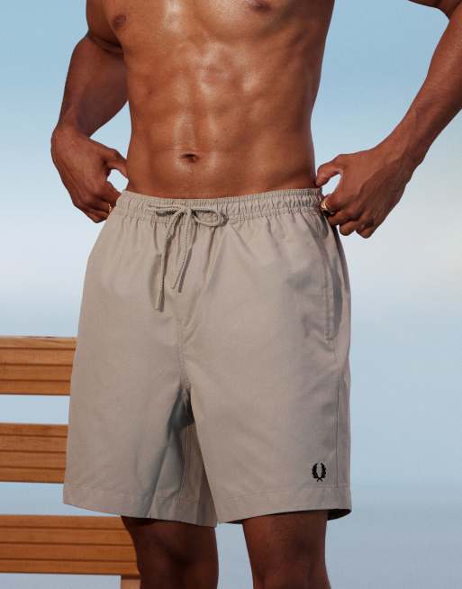 Fred Perry - Pantaloncini da bagno color beige chiaro, 3 di 5