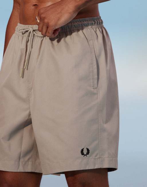 Fred Perry - Pantaloncini da bagno color beige chiaro, 4 di 5