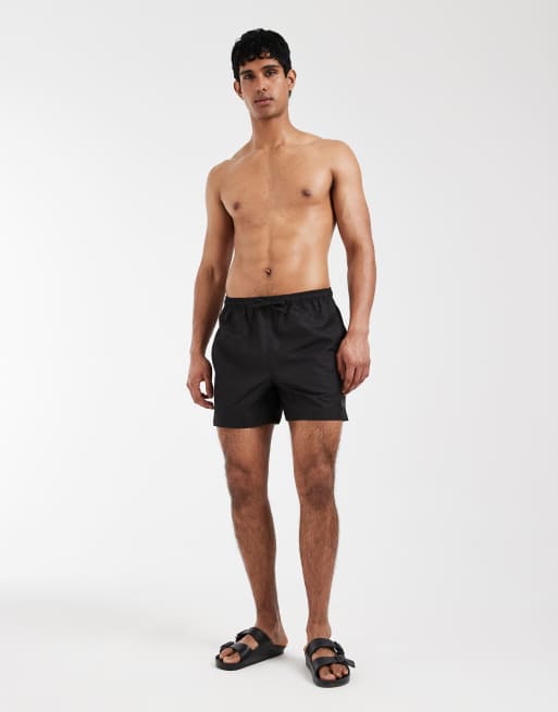 Fred Perry - Pantaloncini da bagno neri con coulisse e logo, 2 di 5