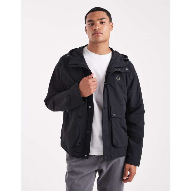Fred Perry parka jacket in black | ASOS