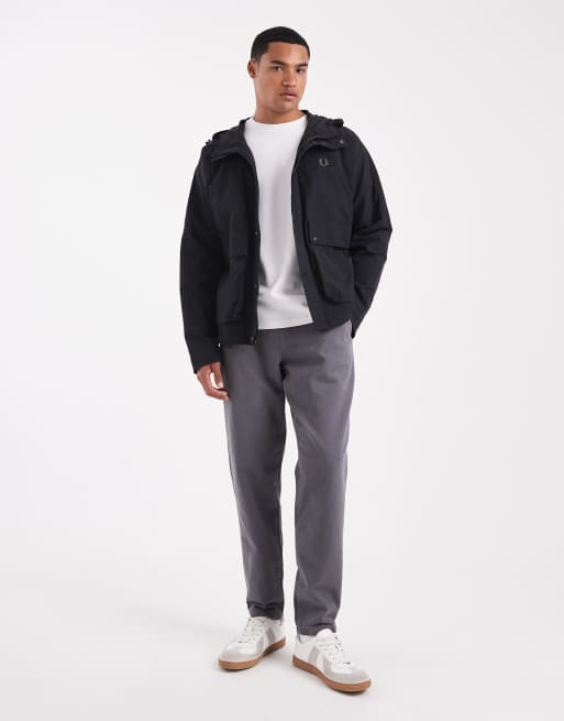 Fred Perry parka jacket in black | ASOS