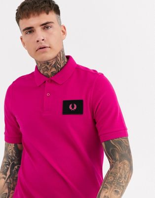 pink fred perry polo