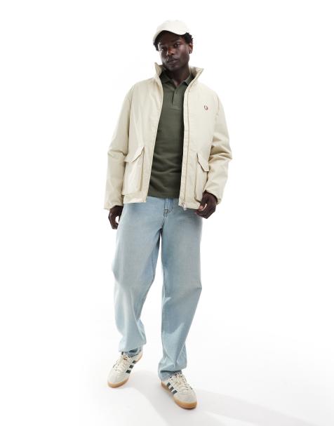 Fred Perry patch pocket sports jacket in light beige - view 1