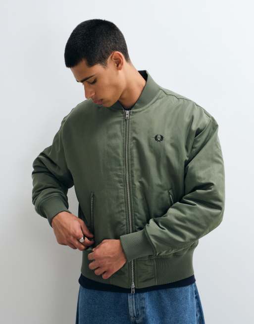 Fred Perry pikowana kurtka bomberka tenisowa w kolorze khaki, 5 z 5