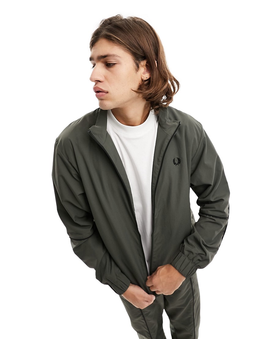 Fred Perry piped shell jacket in grey