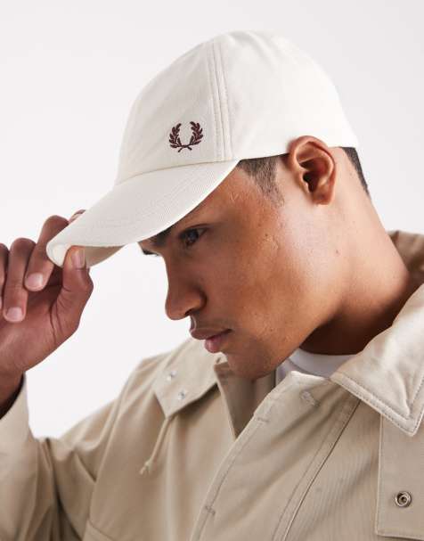 Fred Perry pique cap in ecru - view 1
