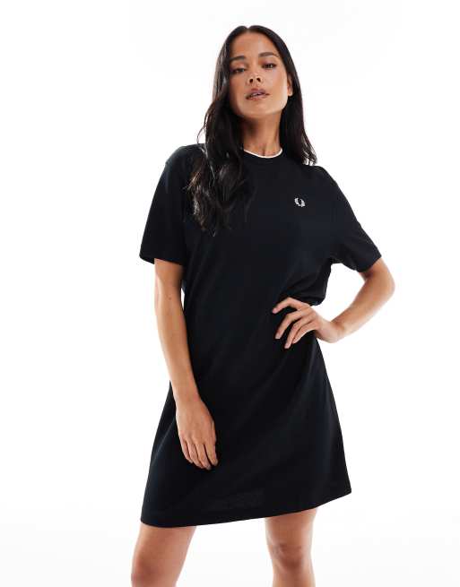 Fred Perry - Piqué jurkje met een gekleurd randje in zwart, 4 van 4
