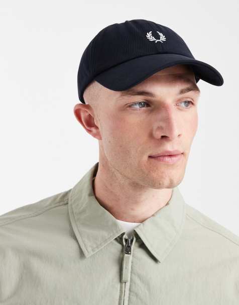 Fred Perry - Piqué pet met logo in marineblauw - view 1