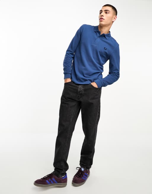 Fred perry mens long sleeve polo sale