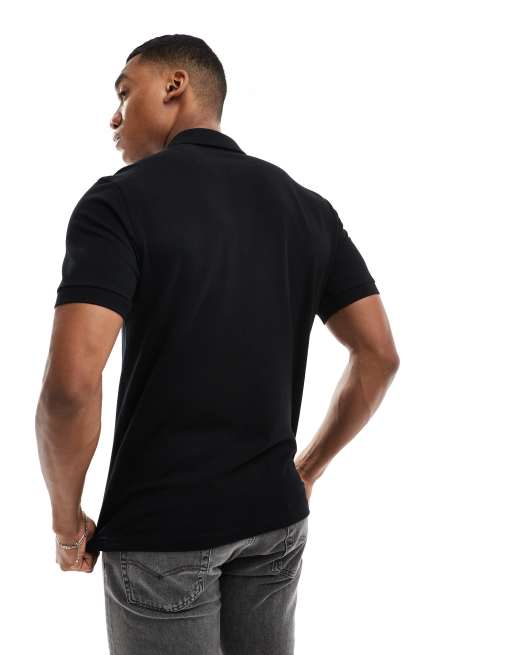 Plain polo shirt on sale black