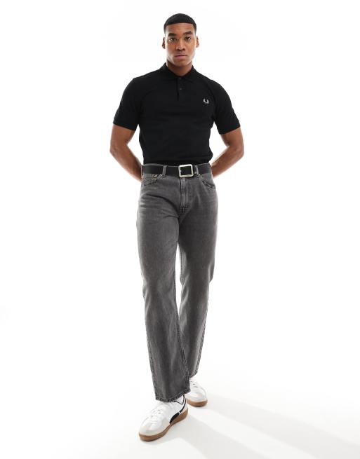 Black polo shirt outlet with khaki pants