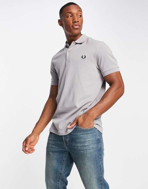 Fred Perry plain polo shirt in gray