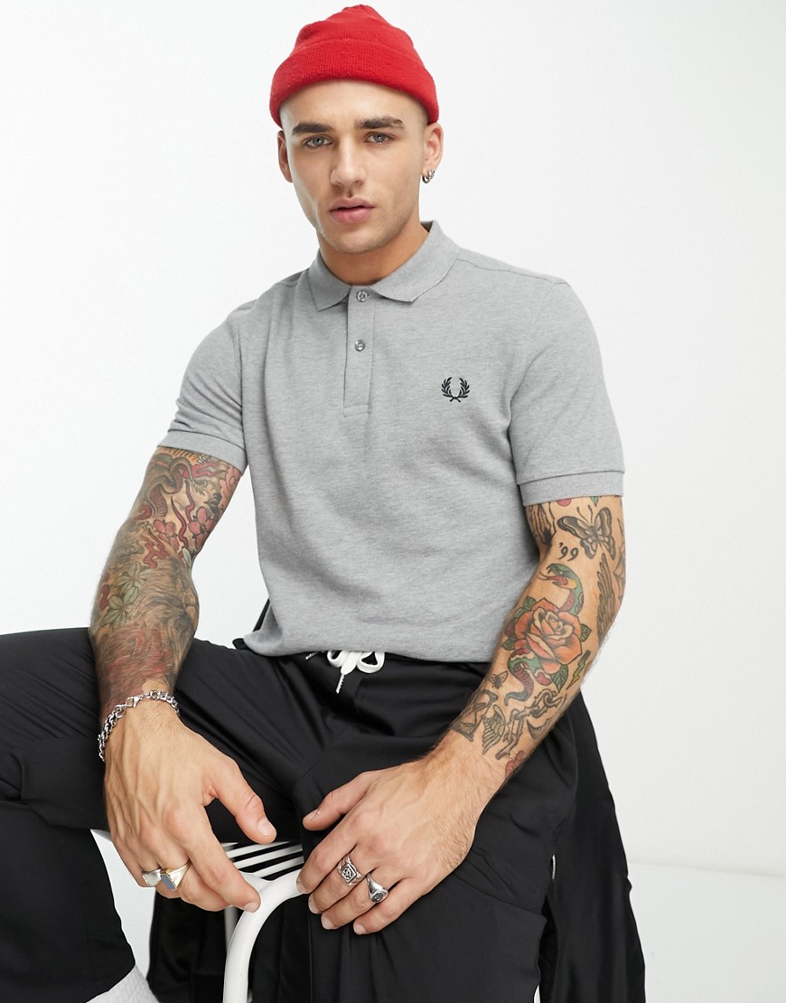Fred Perry plain polo shirt in grey