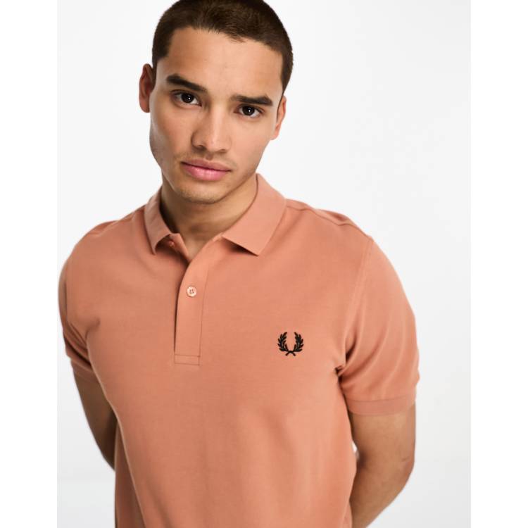 Fred perry 2025 orange polo shirt