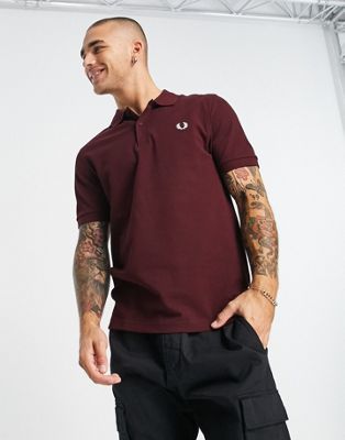 Fred Perry plain polo shirt in red