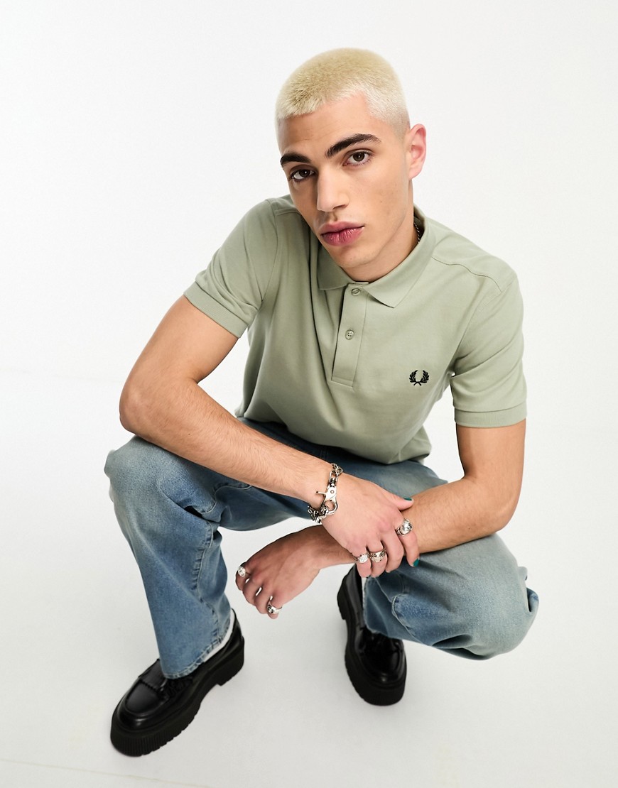 Fred Perry plain polo shirt in seagrass green