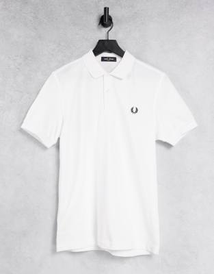 Fred Perry plain polo shirt in white