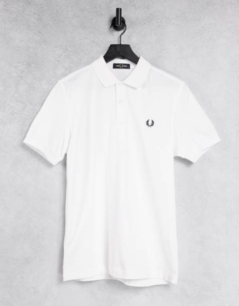 Fred Perry plain polo shirt in white - view 1