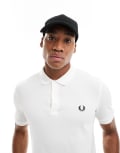 [Fred Perry] Fred Perry plain polo shirt in white XS White