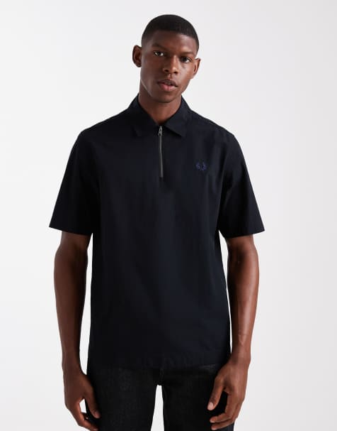 Fred Perry - Polo à col zippé - Noir - view 1