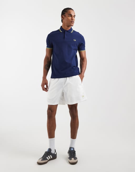 Fred Perry - Polo à double liseré - Bleu marine et jaune, 2 de 5
