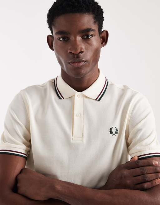 Fred Perry - Polo à double liseré et logo - Écru, 5 de 5