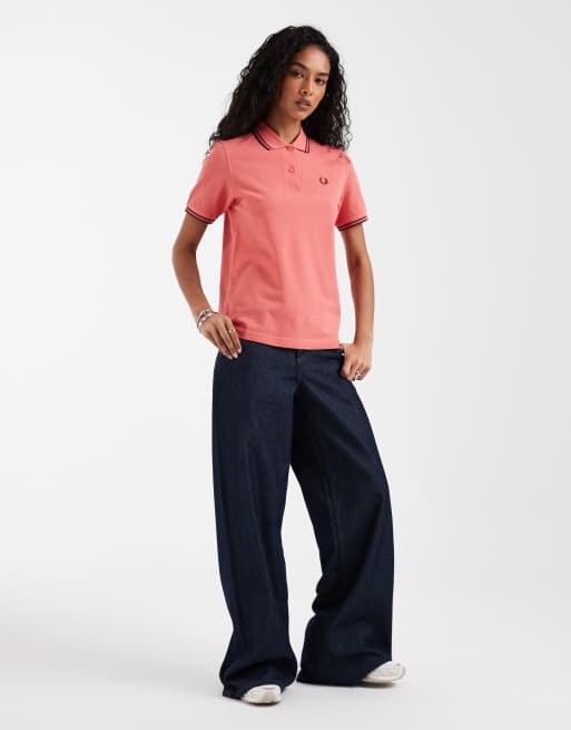 Fred Perry - Polo à double liseré - Rouge/bordeaux, 3 de 4