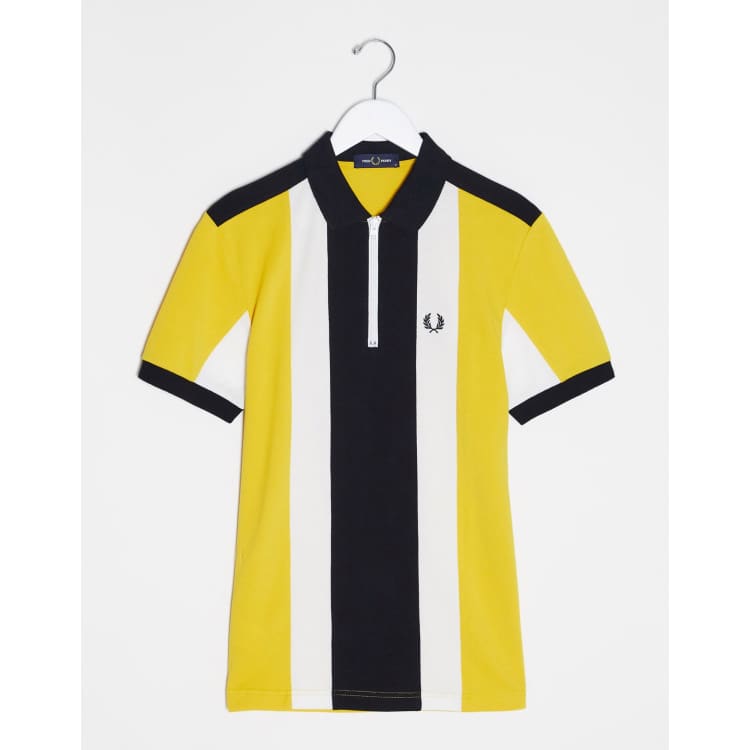 Polo fred best sale perry noir jaune