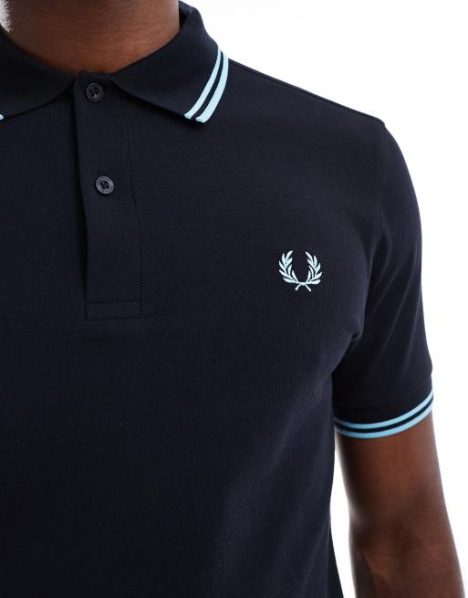 Fred Perry - Polo à liseré double - Bleu marine, 3 de 4