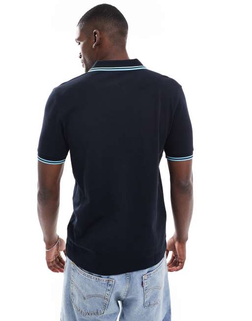 Fred Perry - Polo à liseré double - Bleu marine, 4 de 4