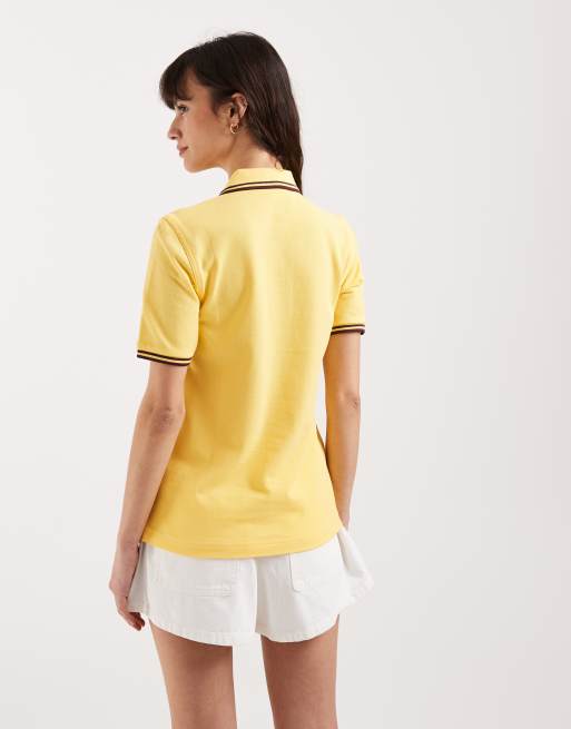 Fred Perry - Polo à liseré double et logo - Jaune, 4 de 4
