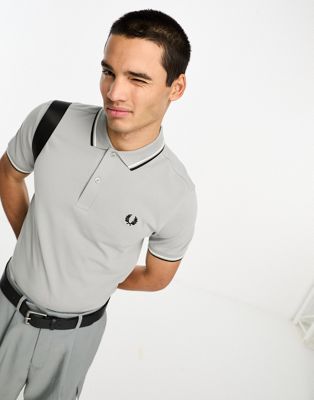 Fred Perry twin tipped polo shirt in ecru white - ASOS Price Checker