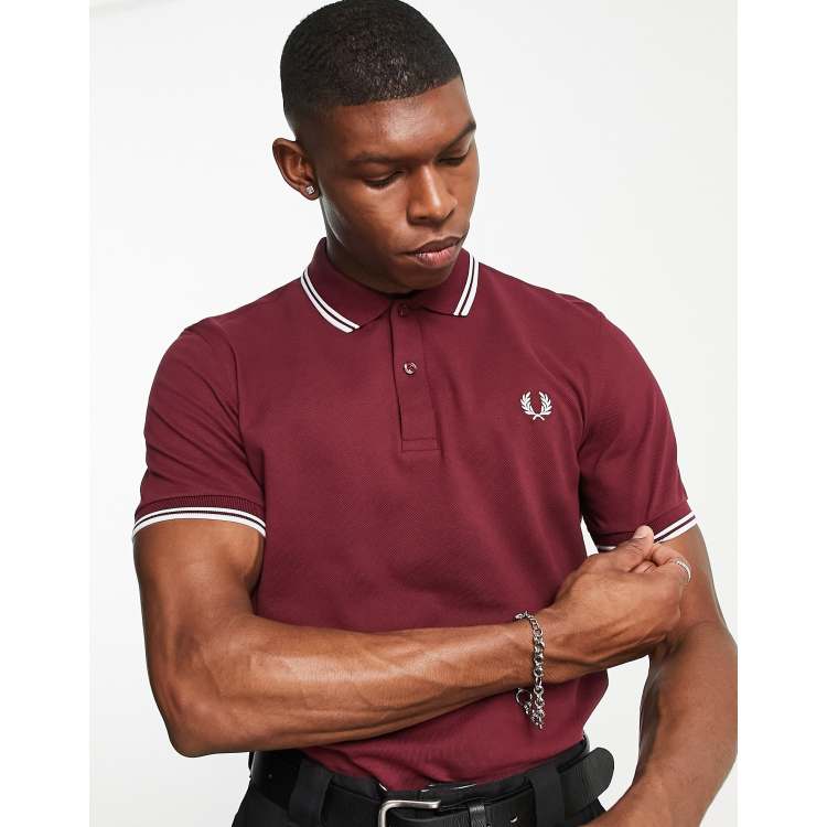 Fred perry polo bordeaux new arrivals