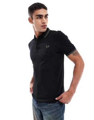 Fred Perry - T-shirt avec broderie - Noir