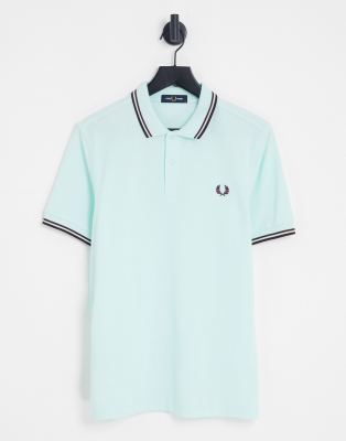 Fred Perry twin tipped polo shirt in blue - ASOS Price Checker