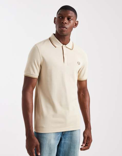 Fred Perry - Polo avec double liseré - Crème - view 1