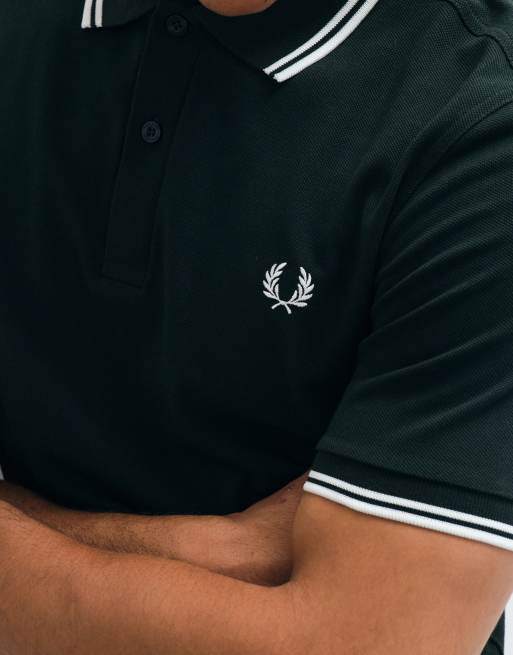 Fred Perry - Polo avec logo et double liseré - Vert, 2 de 5