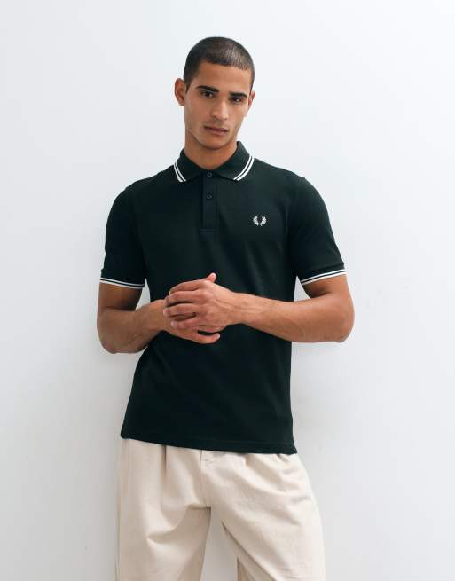 Fred Perry - Polo avec logo et double liseré - Vert, 5 de 5