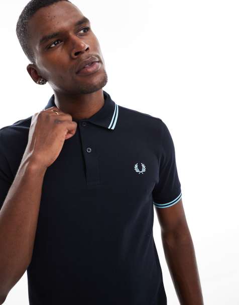Fred Perry - Polo blu navy con doppia riga a contrasto sui bordi - view 1