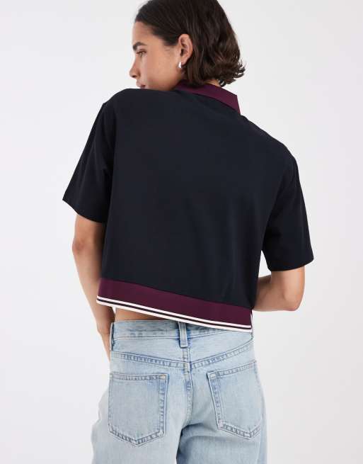 Fred Perry - polo con bajo en contraste en azul marino, 4 de 4