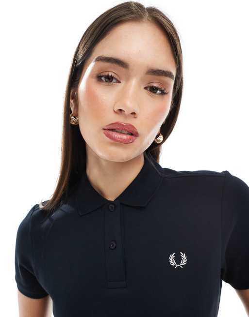 ■FRED PERRY■ Womens Lip Polo Shirt Dress Navy AFPF25191696 Fred Perry polo dress in navy | ASOS