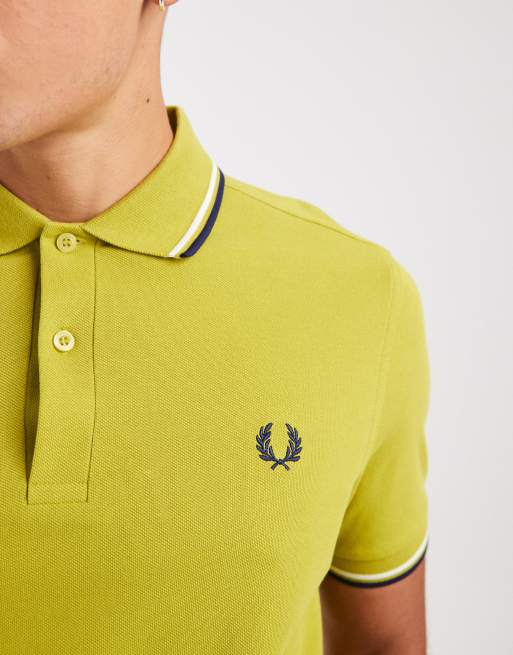 Fred Perry - Polo giallo pallina da tennis con doppia riga a contrasto, 5 di 5