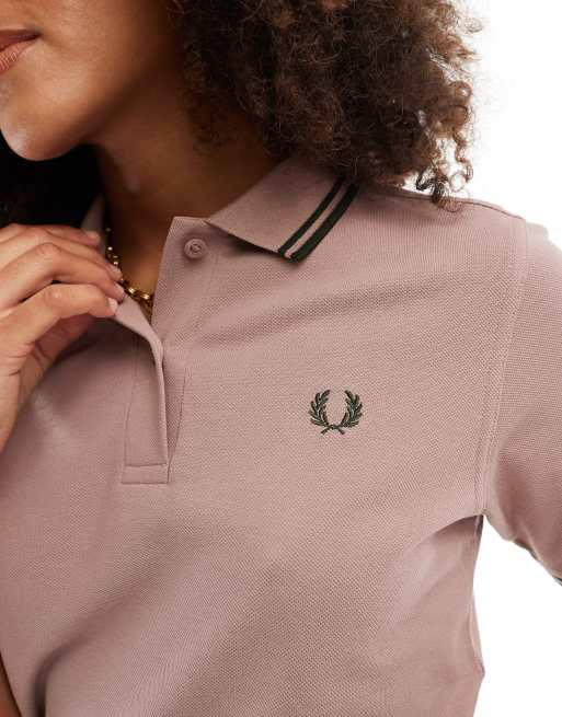 Fred Perry - Polo met kraag met gekleurde randjes in roze en zwart, 2 van 4