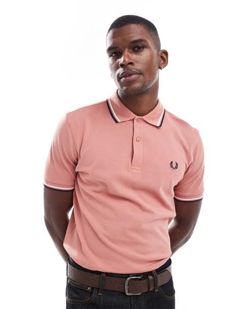 Fred Perry - Polo met kraag met gekleurde randjes in roze - view 1