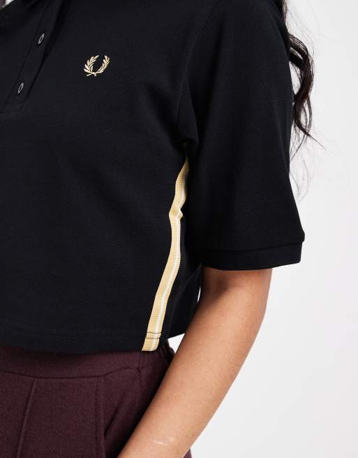 Fred Perry - Polo nera con fettuccia con logo in coordinato, 3 di 4