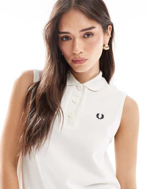Fred Perry - Polo sans manches - Écru clair - view 1