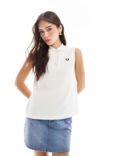 Fred Perry - Polo sans manches - Écru clair, 2 de 4