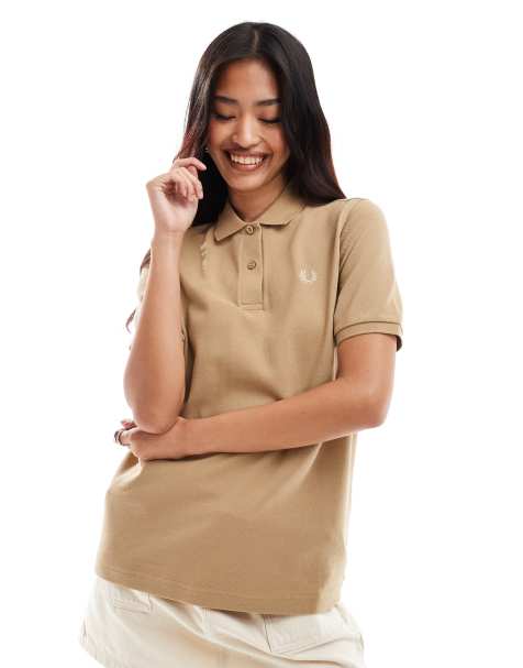 Fred Perry polo shirt in beige - view 1