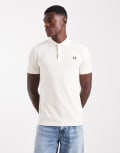 [Fred Perry] Fred Perry polo shirt in cream-White M CREAM
